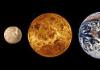 Меркурий в сравнении с нашей планетой
